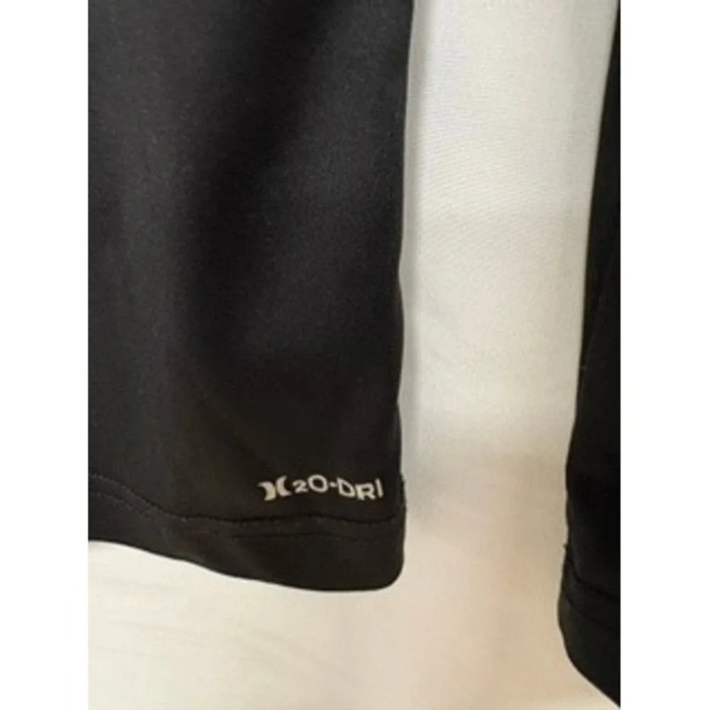 Hurley Kids Black H2O-Dri Long Sleeve Rash Guard UPF 50+ Swim Shirt Size 10/12